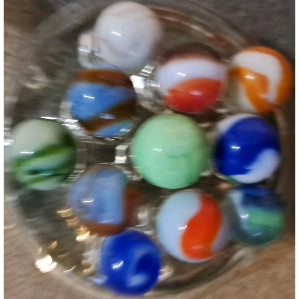 Lot Of 11 Estate Sale Marbles Mixed Colors